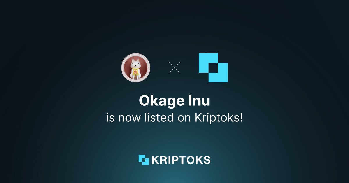 Big news crypto world! 📢

Kriptoks.com just got a whole lot more exciting with the addition of <a href="/OkageERC/">Okage Inu | $Okage</a>! 🔥

Stay alert for all the latest news 🔽
kriptoks.com/asset/okage-inu