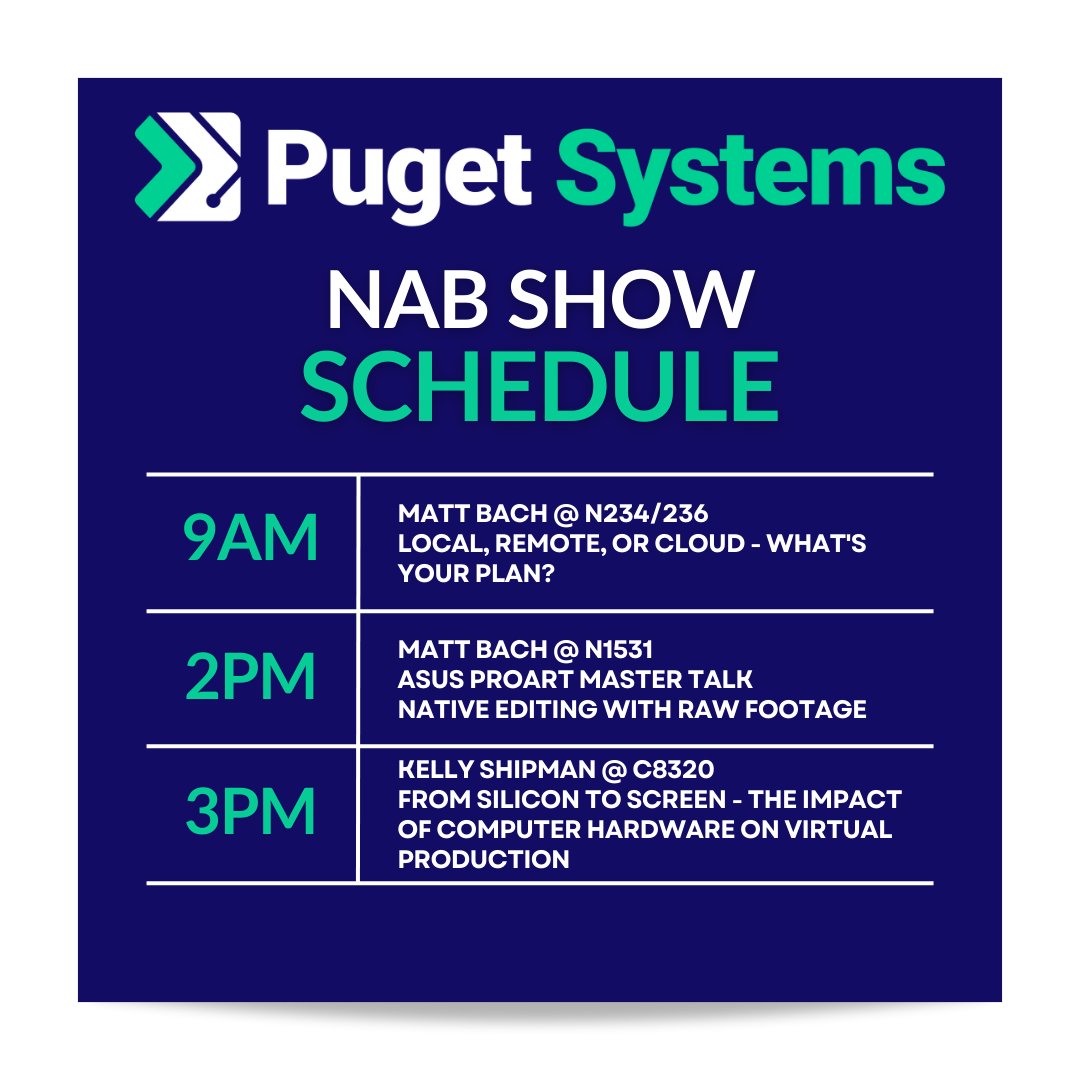 PugetSystems's tweet image. DAY 2 of #NABSHOW2023!!!