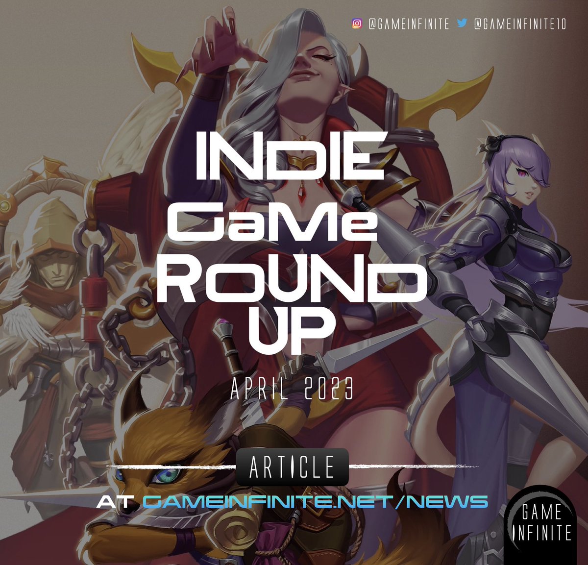 April’s Indie Game Round Up is here at gameinfinite.net/single-post/in…

Check out these amazing games! Plus it contains a #gamegiveaway! 
•
#indiegame #indiegames #indiegamesdeveloper #indiedev #videogames #gaming #pcgaming #pcgamer #indiegamestudio #xbox #ps5 #gamingblog