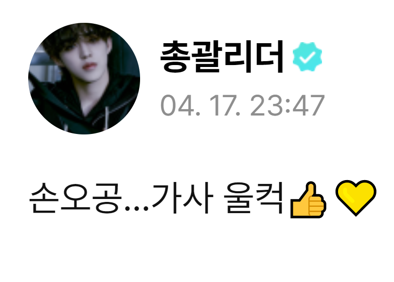 SVTranslations's tweet photo. [SEVENTEEN WEVERSE]
#SCOUPS:
Sun Wukong*... emotional lyrics👍💛

(*Korean title of 'Super')
@pledis_17 #SEVENTEEN #세븐틴 #에스쿱스 https://t.co/aJZVhYiEWK