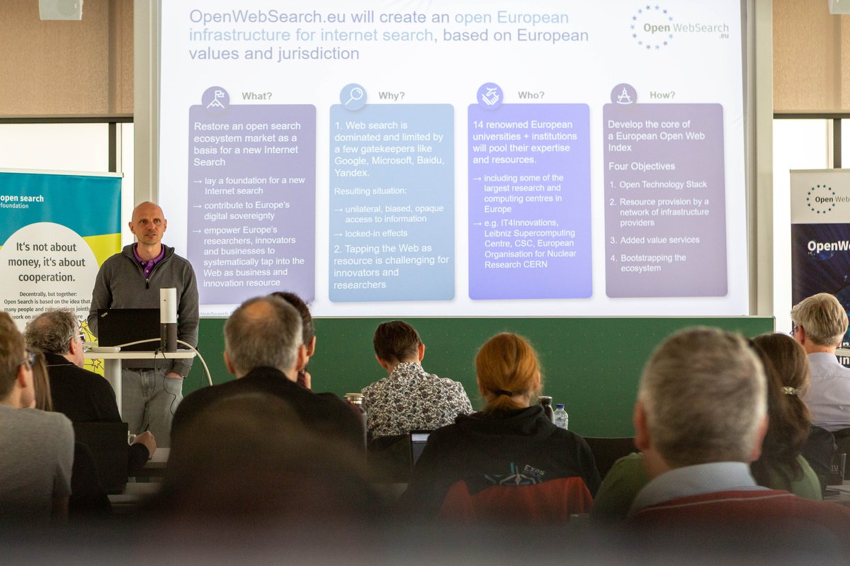 OpenWebSearchEU's tweet image. And ... here we go! The 2. project-wide on-site meeting has begun! This time we&apos;re guests at @tugraz (kudos for this beautiful brand new venue!).

What have we achieved? What&apos;s coming up? Heads are smoking about ideas + new developments. Currently: new #AI #SearchApplications ...