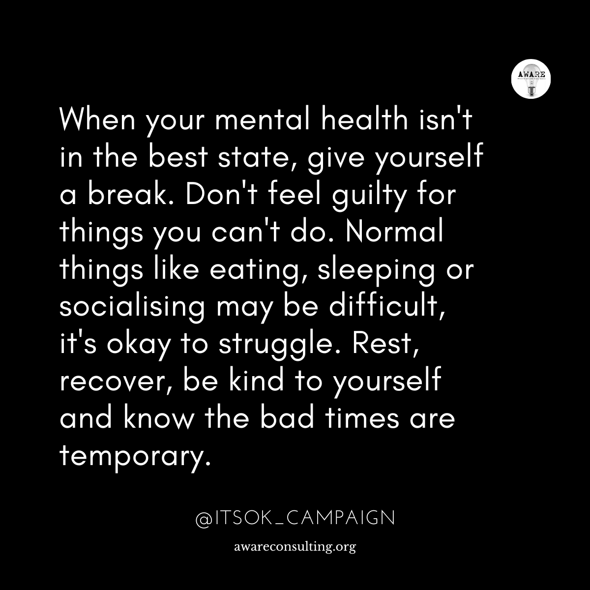awareglobal2023's tweet photo. It’s so easy to get overwhelmed and caught up in the stress of everyday life. #SelfCare isn’t a luxury - it’s a necessity! The bad times are only temporary and you can come out feeling stronger than ever. #Recharge #MentalHealthAwareness https://t.co/mPfg9qtI4B