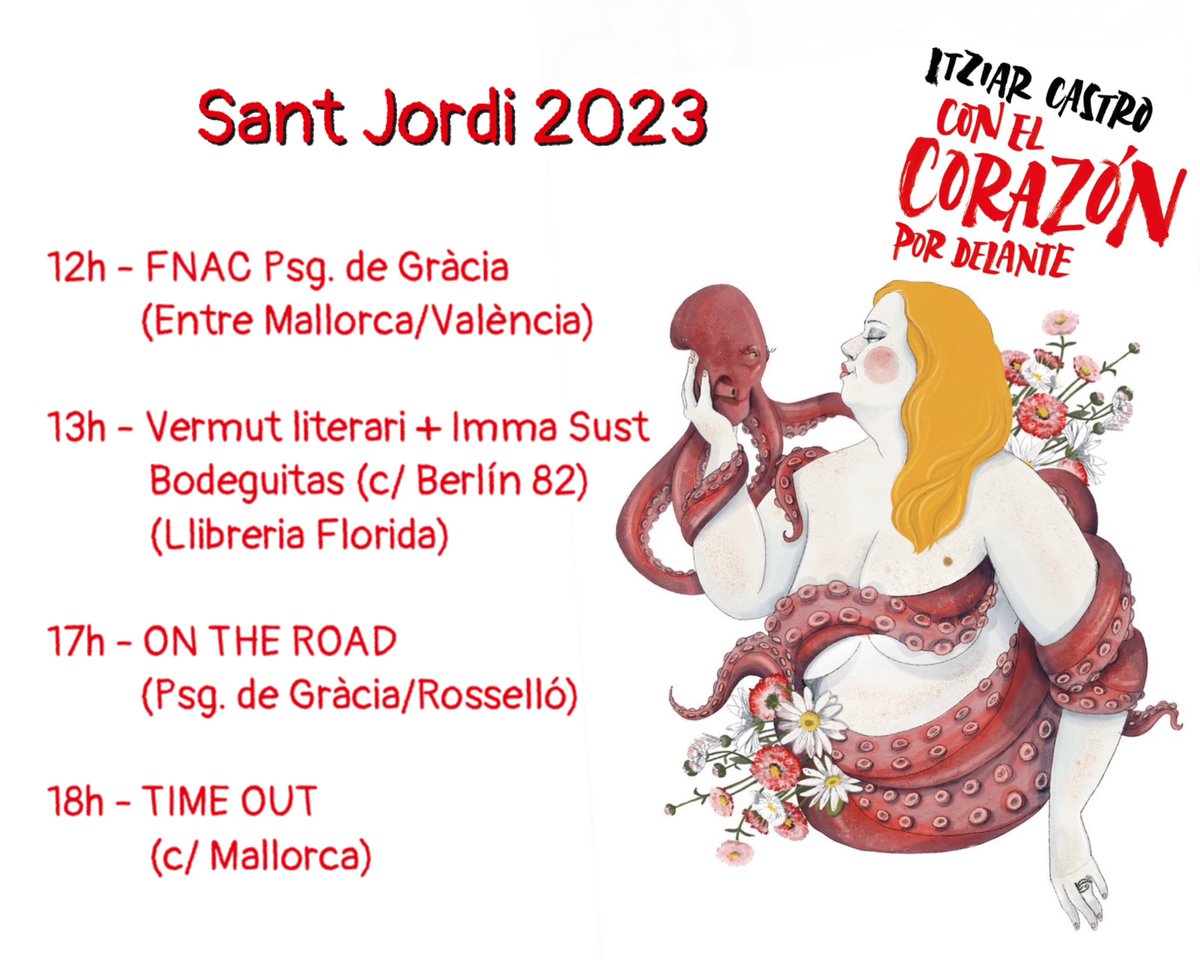 Me encanta #SantJordi desde peque, pero aún + desde q firmo mi libro #ConElCorazónPorDelante ❤️📕🌹🐉 os espero en <a href="/OnTheRoadBCN/">Librería On The Road</a> <a href="/Fnac_ESP/">Fnac España</a> <a href="/TimeOutBCN/">Time Out Barcelona</a> 👇🏼