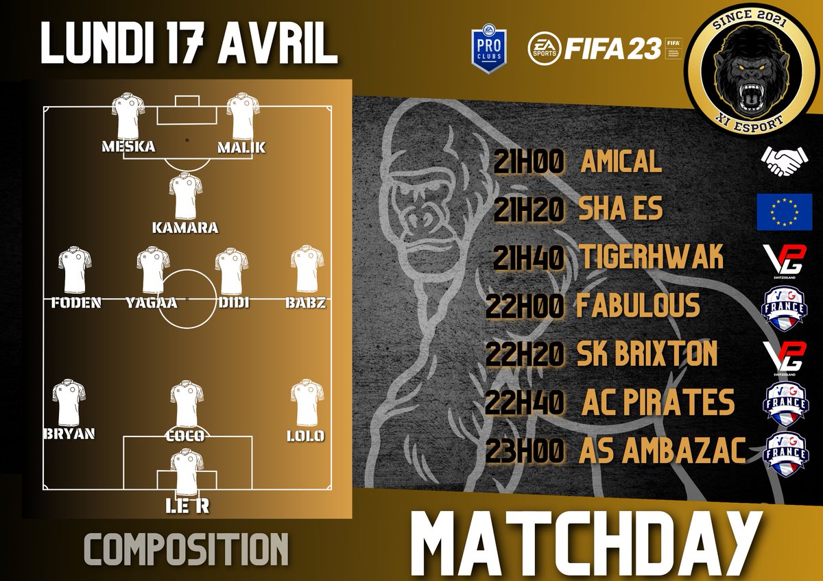 XI Esport (@xiesportfifa) on Twitter photo Voici le XI sélectionnez pour ce soir 🔥
<a href="/VPGFrance_/">VPG France</a> <a href="/SwissVPG/">VPG Switzerland 🇨🇭</a> <a href="/VPGEurope/">Virtual Pro Gaming | Europe</a> Voici le XI sélectionnez pour ce soir 🔥
<a href="/VPGFrance_/">VPG France</a> <a href="/SwissVPG/">VPG Switzerland 🇨🇭</a> <a href="/VPGEurope/">Virtual Pro Gaming | Europe</a>