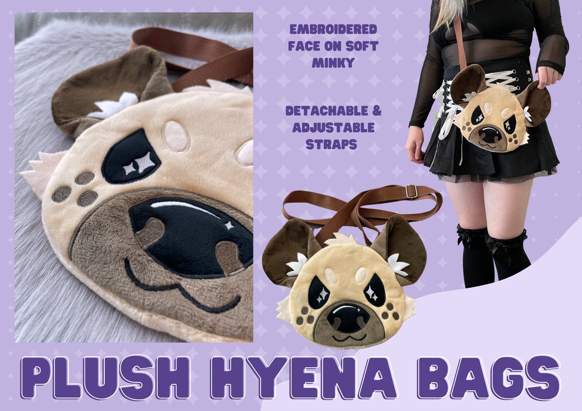 🦴 Shuck Hyena 🦴 on Twitter: "plush hyena bags are finally here!! 🐕