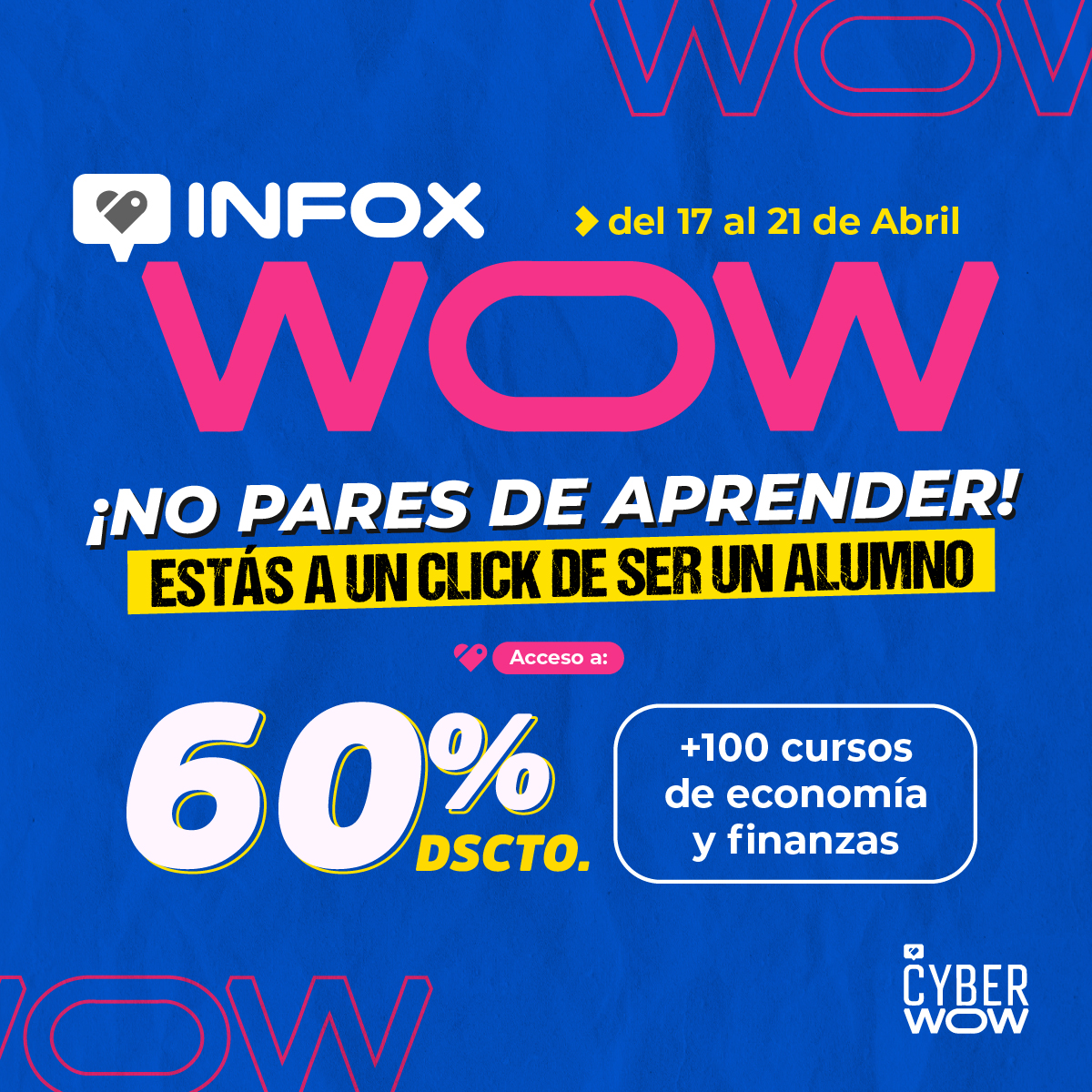 Infox_educa's tweet image. 📣 QUE ESPERAS❗️❗️ ✨
📌 Hasta 60% de descuento en nuestras suscripciones.
📅 Del 17 al 21 de Abril 𝑜 ℎ𝑎𝑠𝑡𝑎 𝑎𝑔𝑜𝑡𝑎𝑟 𝑠𝑡𝑜𝑐𝑘
📌¡Comunícate con un asesor! wa.link/ow48hv
#CyberWow #Ofertas #Wow