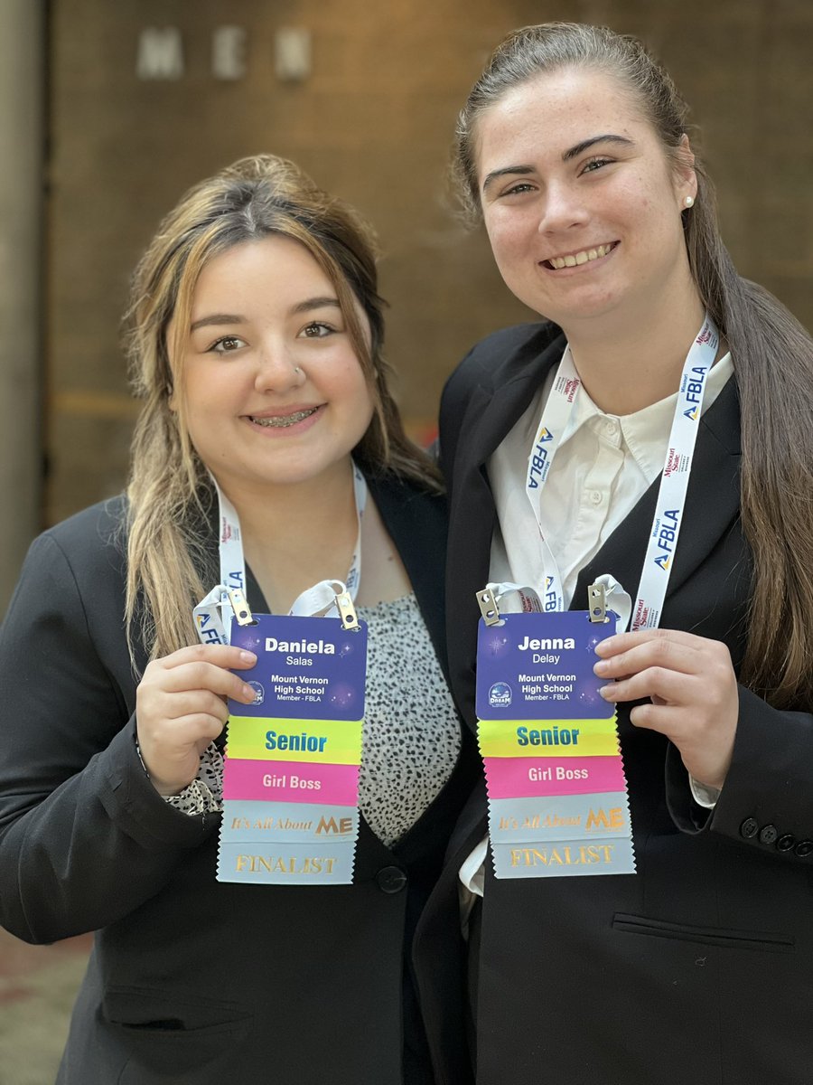Jenna and Daniela are headed into FINALS of Sales Presentation at the Missouri State FBLA contest!! Top 15 out  40 in the state! <a href="/MVR5Schools/">Mt Vernon R5 Schools</a>