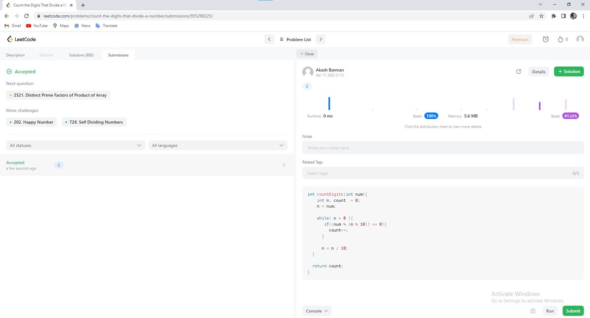 iakashbarman's tweet photo. Hello Folks,
I have completed #Day13 of #25DaysofCode with @scaler_official

Question: Count the Digits That Divide a Number
My Code: https://t.co/jfmyRwL6Sx

Scaler link: https://t.co/GgtlbVospP
Partner: @protyushastwt

#scalerdiscord #codewithscaler #scaleracademy #scaler30doc https://t.co/IgOhVdxSNP