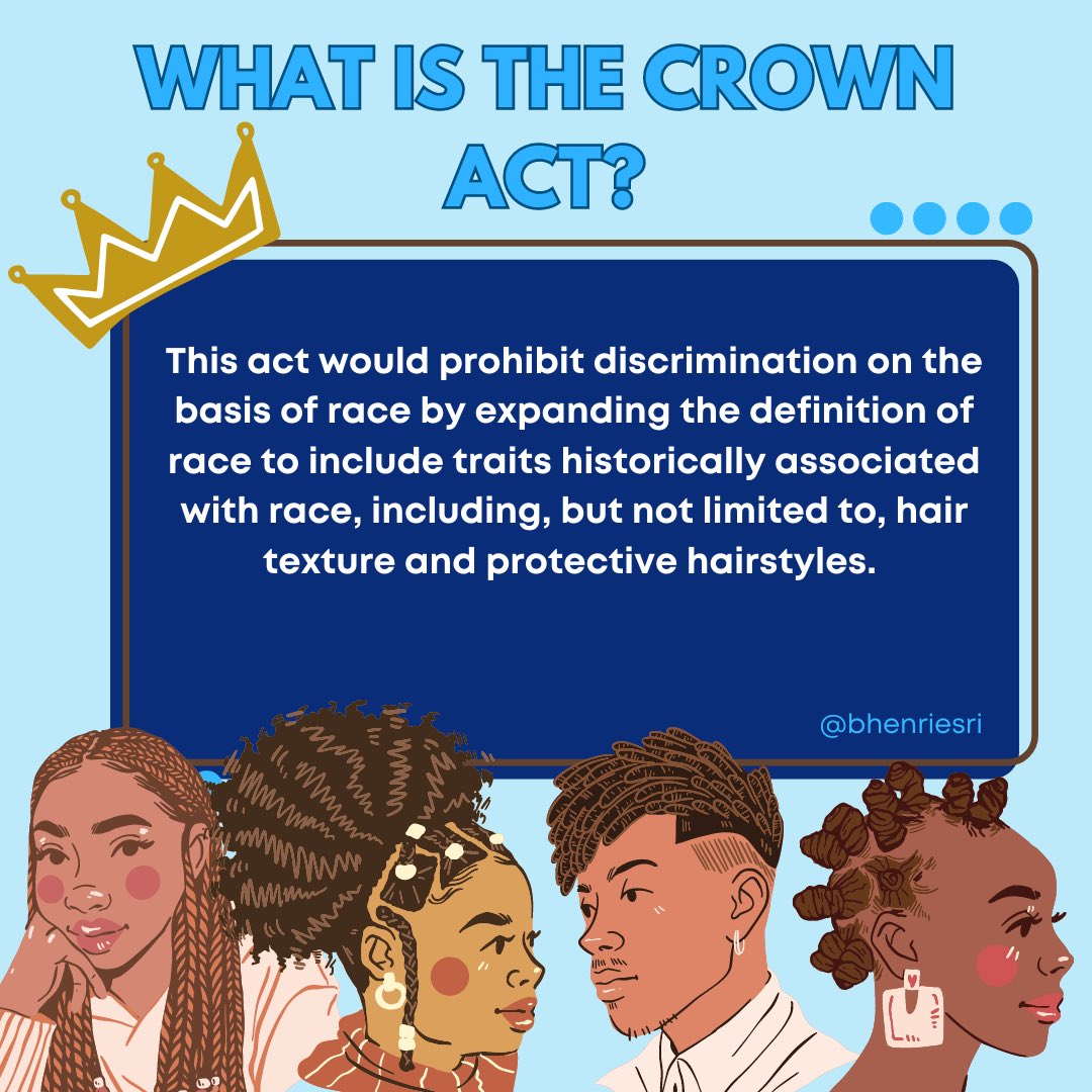 Please consider testifying in support of <a href="/bhenriesri/">Brianna Henries</a> Crown Act bill H-6235 on Wednesday.