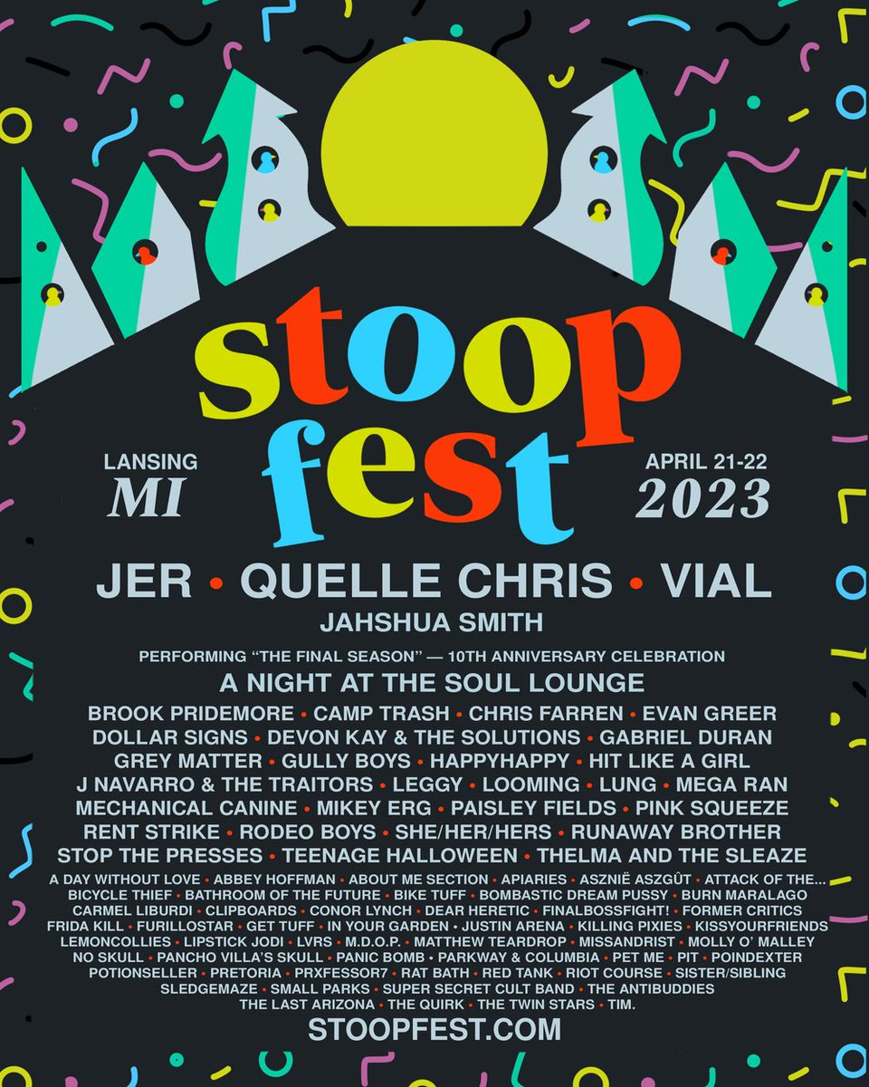 #stoopfest <a href="/StoopFest/">StoopFest</a> is back this weekend in Lansing! April 21-22 all over #eastsidelansing #michiganmusic #lansingmusic #diypunk #indie #musicfestival #itbetternotrain @Lansingmusicnow <a href="/WDBM/">Impact 89FM | WDBM-FM</a> <a href="/LansingMIFacts/">Lansing Facts 🫒</a> <a href="/lansing501/">Lansing 5:01</a> <a href="/CityPulse/">City Pulse</a> <a href="/WKAR/">WKAR from MSU</a>