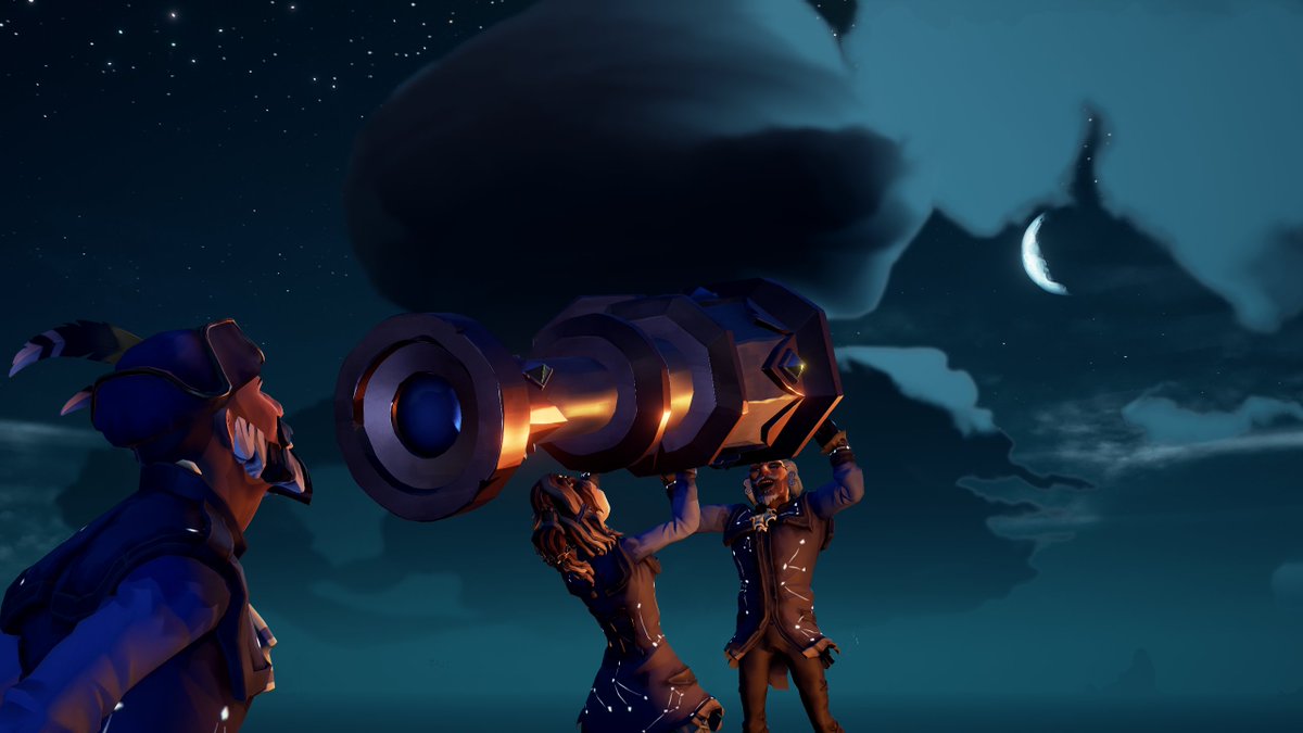 When something is far away, you use a spyglass. When something is even farther away...🤔 You use an even bigger spyglass!💡

Theme: Moonlight  

 #SeaOfThieves #SoTShot
<a href="/SeaOfThieves/">Sea of Thieves</a>