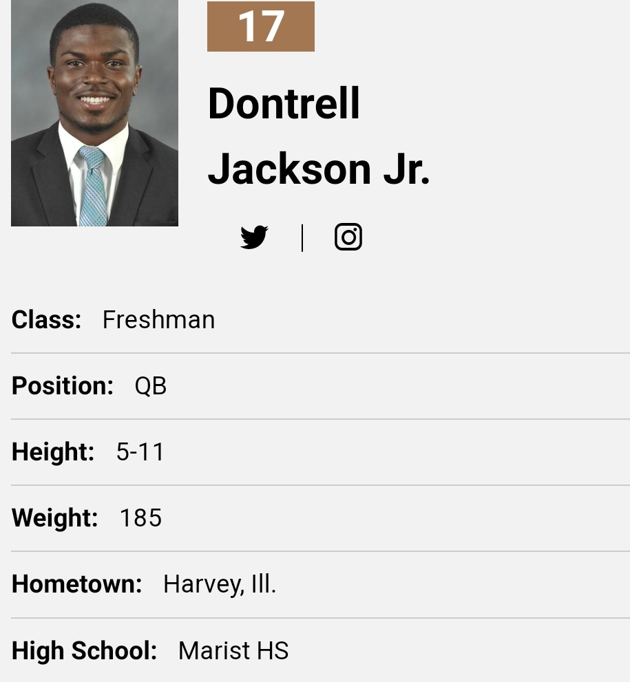 Coastal Carolina QB Dontrell Jackson entered the transfer portal; he did not see the field during his true freshman season in 2022 <a href="/trelljackson17/">Dontrell Jackson Jr.</a>