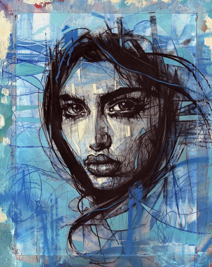 "Aquamirage" - Original painting by Vin Dantes. See more of my work or buy this piece at vindantes.co.uk. Check recent auctions on Catawiki or Ebay. #art #artist #artistsoninstagram #artoftheday #artwork #painting #illustration #drawing #acrylicp… instagr.am/p/CrJE2zAtXCp/