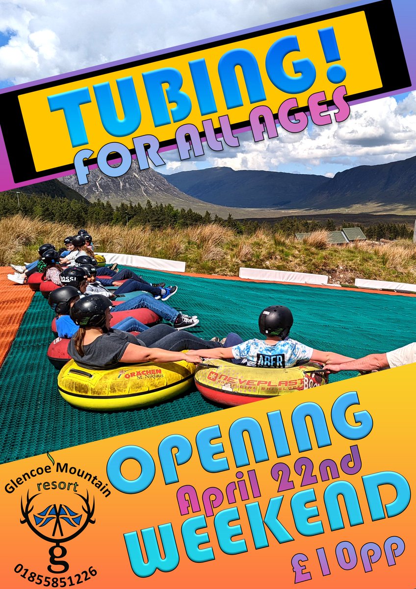 glencoemountain's tweet photo. Our activities team are beavering away to prepare the plastic slope for summer tubing, starting this weekend!
To book, please call 01855 851 226. Sessions run hourly, and are supervised by a staff member.
#tubing #tube #ringo #ringos #donuts #donutting #toboggan #activities https://t.co/Wd178gYISI