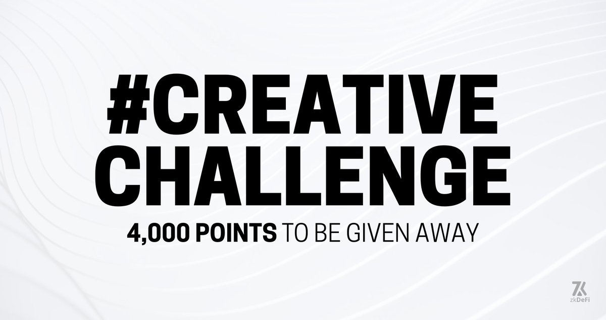 Are you creative enough to get a piece of the $10,000 ZKD Airdrop? 💰

Simply slay the #CreativeChallenge to get an easy 4,000 points and get on top of the leaderboards! 📈

Check out the quests here:
zealy.io/c/zkdefi/quest…

#Contest #Giveaway #zksync #Crypto #zksyncERA