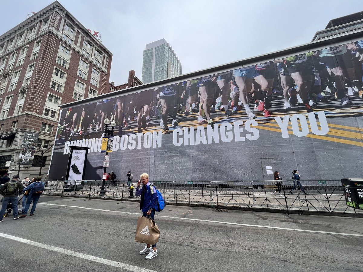 LouiseWolsey's tweet photo. Last couple of days before back to work @LSEColleges First a little sunshine now supporting @Sockmonkey197  @bostonmarathon  for Marathon 100. #inspiration 🤩#BostonStrong https://t.co/QAAmaxfahN