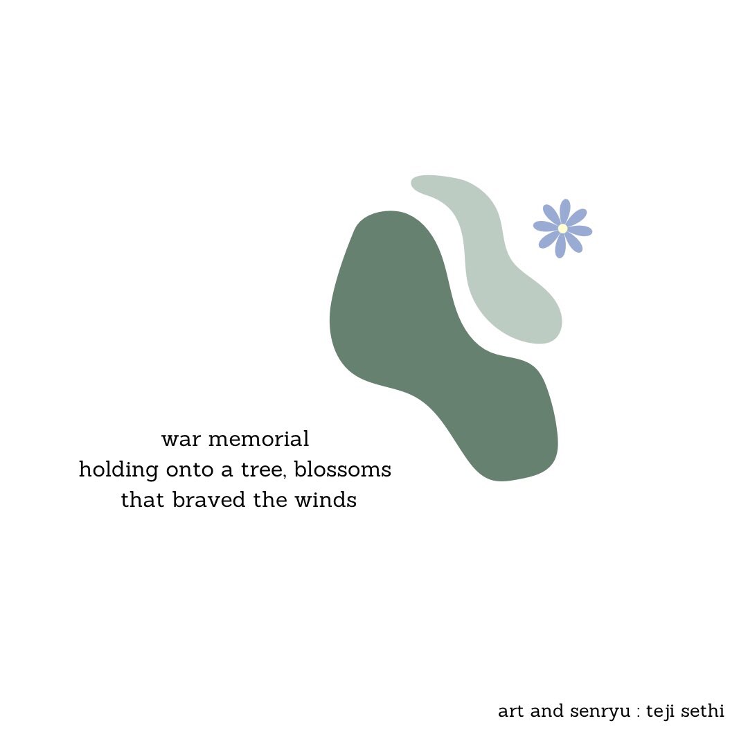 TejiSethi's tweet photo. Wishing all haijins 
#InternationalHaikuPoetryDay 
my haiga published in haikuKATHA—a journal by Triveni Haikai India. Revel, rejoice in the spirit of haikai!!! https://t.co/nEFTEEpXF9