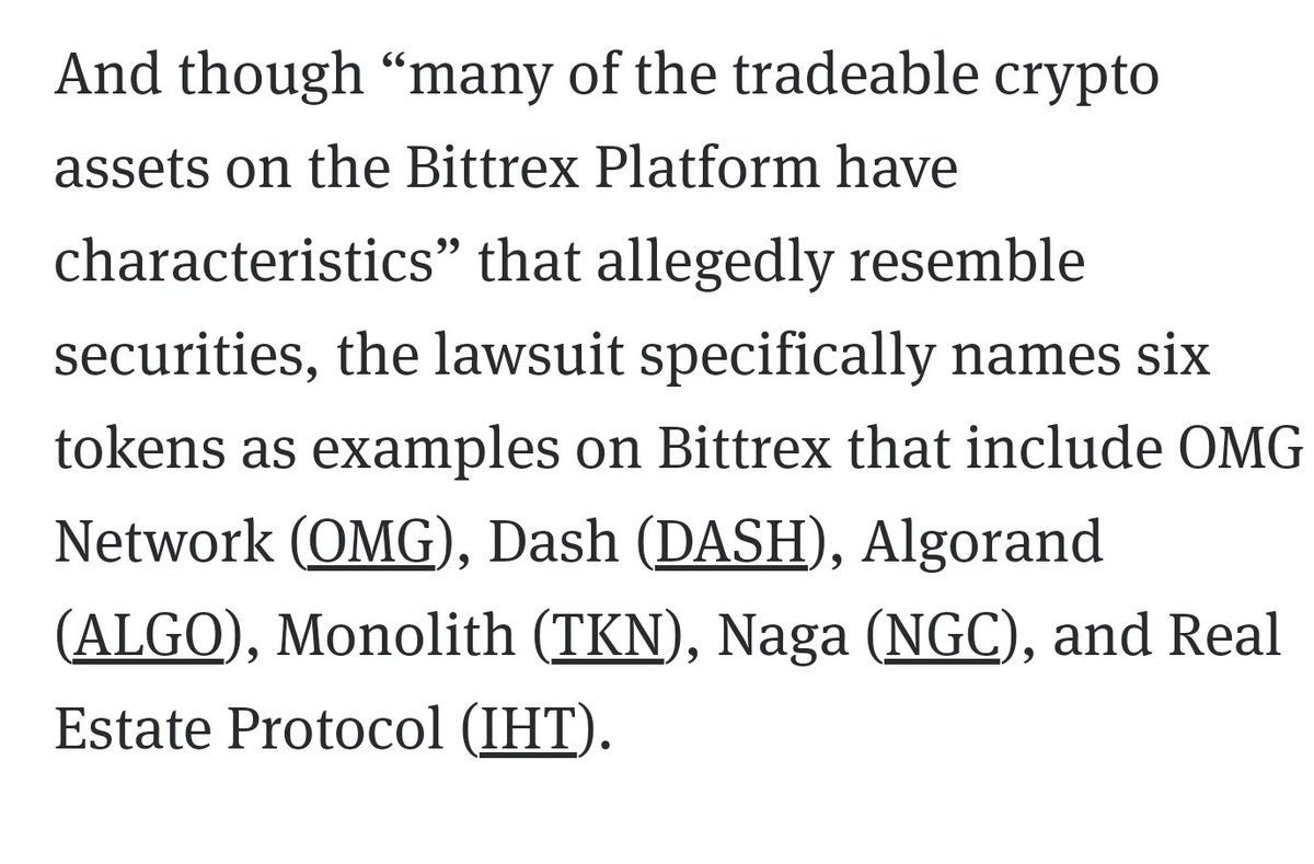 Corrupt regulator <a href="/GaryGensler/">Gary Gensler</a> and the SEC filed a lawsuit against Bittrex exchange and named multiple digital assets including Algorand as securities. Gary was promoting ALGO in the past.

See why a Ripple victory is crucial? the entire market needs Ripple to win. Goldman Gary