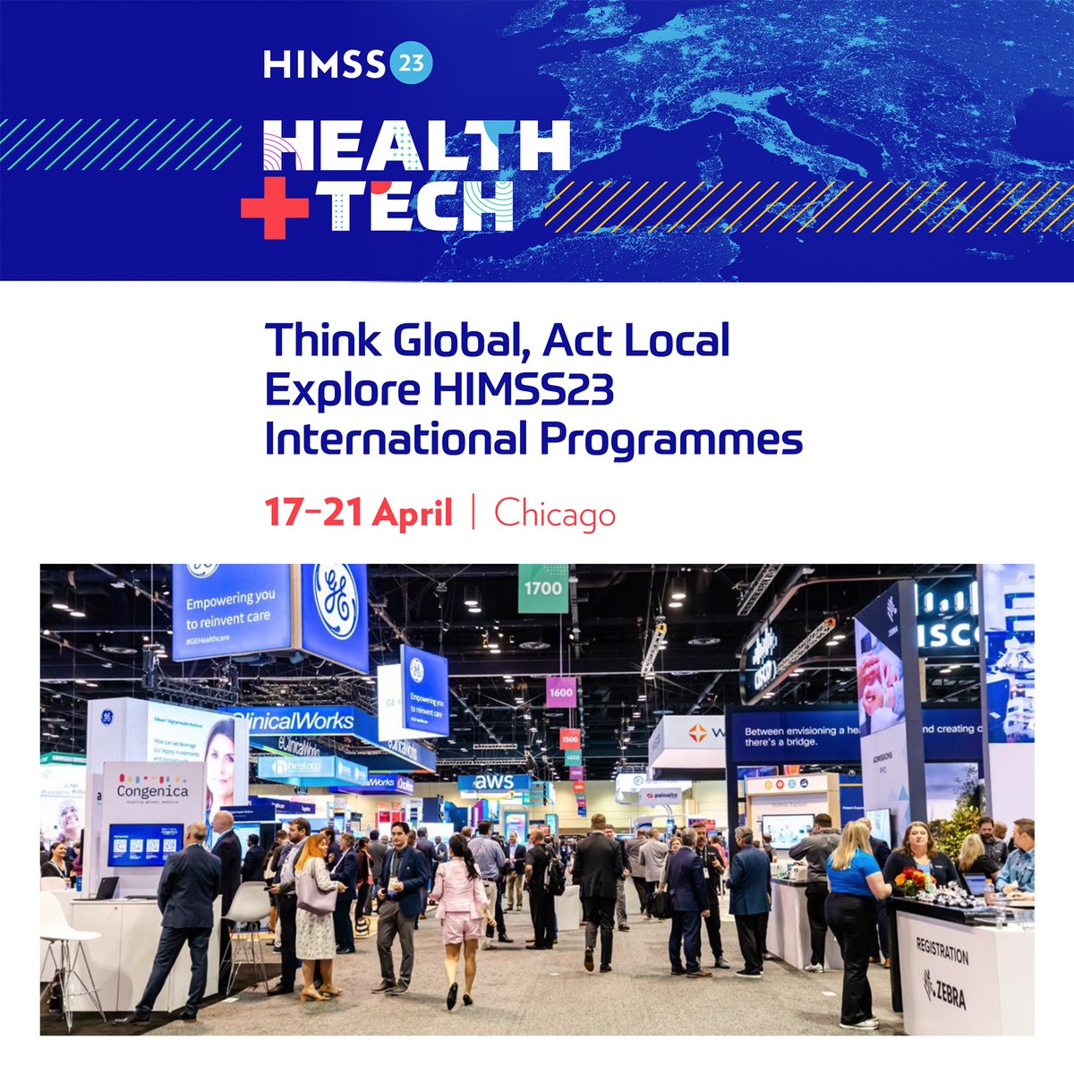 ideas2it's tweet photo. Today is the first day of the HIMSS23 conference! 
 
HIMSS23 unites thought leaders, disruptors and changemakers representing every sector across the global health information and technology spectrum. 

#HIMSS #digitalhealth #healthcareinnovation https://t.co/PFAefBNhR3