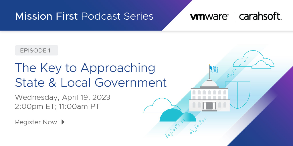 Be the first to hear episode 1 of season 2 of @vmwaregov’s 'Mission First' podcast series! Learn how the move to the cloud is changing security perspectives & shifting edge computing measures on 4/19: carah.io/58e505