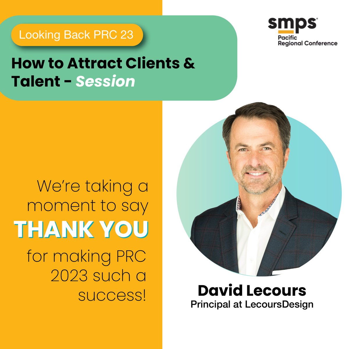 SMPSTheWave's tweet image. Looking Back PRC 23 - We’re taking a moment to say THANK YOU for making PRC 2023 such a success!

How to Attract Clients &amp;amp; Talent - Session Speaker #SMPSPRC2023