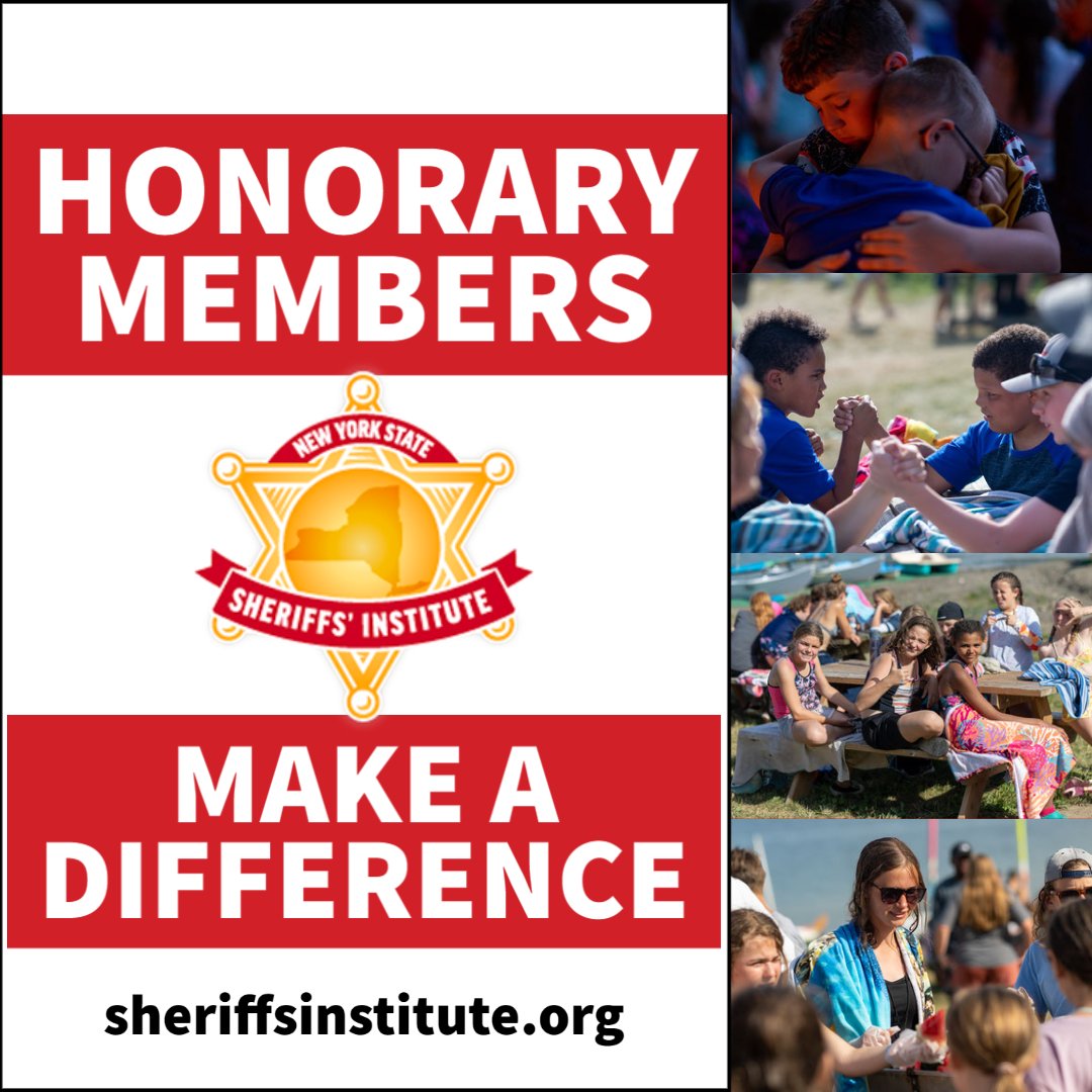 NYSSheriff's tweet photo. Become a New York State Sheriffs’ Institute Honorary Member today! #Membership dues help to support our robust programming for youth and sheriffs’ offices.
Join today at https://t.co/WWbQfM0C9T. https://t.co/es7Mc0OzkV