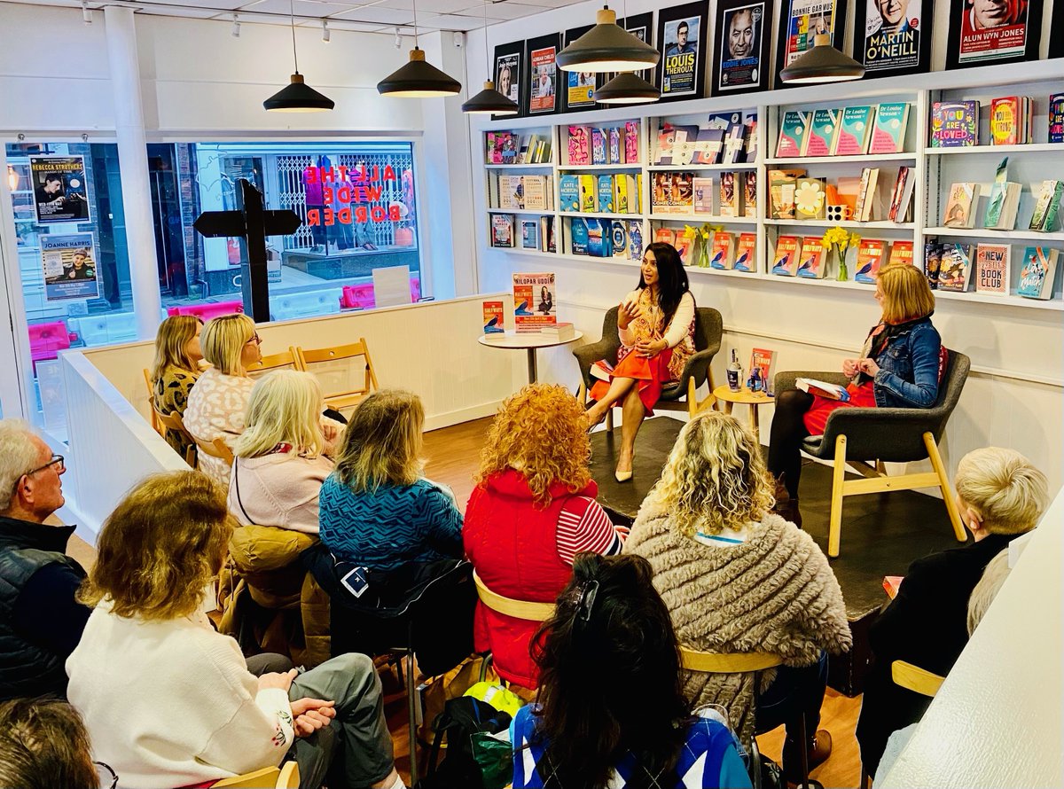 HQstories's tweet photo. Lovely photos taken @NiloparUddin's recent book event with the fabulous @BookaBookshop
Talking diaspora, the pull of two cultures, family secrets and strong female characters.
#TheHalfways is now available in paperback https://t.co/cUvJ0nGjWX