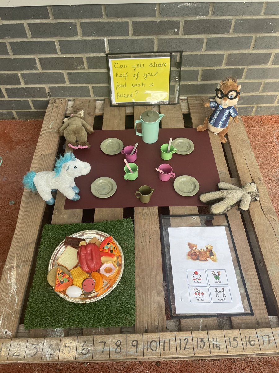 This week in maths we are focusing on sharing, so we invited some story characters for a picnic. The children will have the opportunity to share between characters thinking about how that can divide the food equally making sure it is ‘fair’