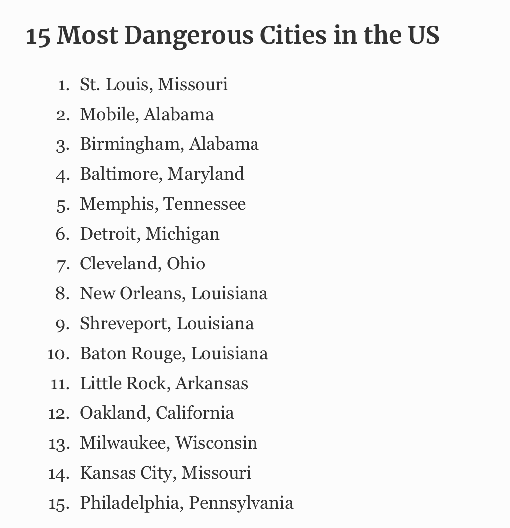 A recent study found New York City to be the fifth safest big city in America, while Cleveland -- right next to Jim Jordan's district -- ranked as the seventh most dangerous city. And yet Jordan is complaining about crimes in NYC.