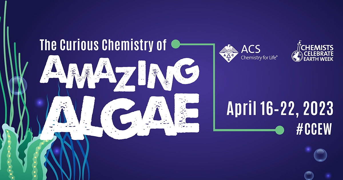 #CCEW is underway! Make sure to share photos or videos of your Chemists Celebrate Earth Week outreach events celebrating #AmazingAlgae &amp; use the hasthag #CCEW. Learn more about this year's events &amp; resources at acs.org/ccew

#EarthDay2023 Algae #Outreach #ChemTwitter