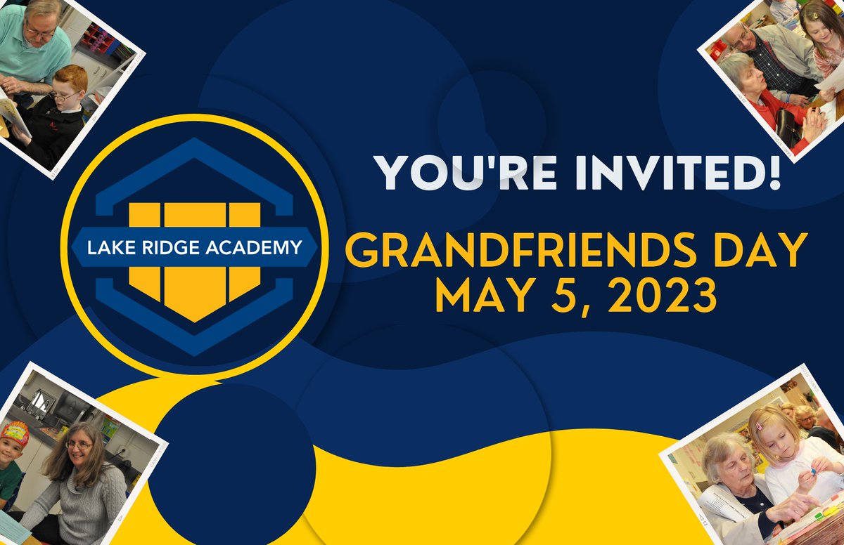 #LakeRidgeAcademy is excited to invite all #grandparents and grandfriends to join us for our Grandfriends Day on May 5! Spend the day with your favorite #LRA Royals and see what they've been up to this year learning the #LRAWay. RSVP by emailing zepernicka@lakeridgeacademy.org