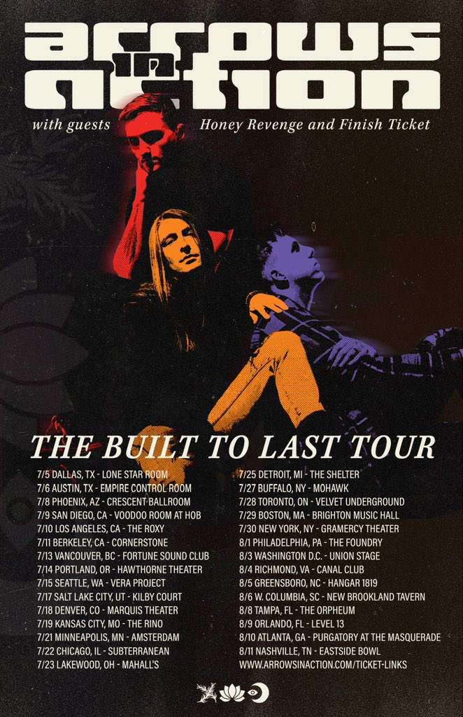 honeyrevengeca's tweet image. We are honored to be going on the road with @ArrowsInAction on their Built To Last tour later this Summer along with @FinishTicket around North America!
