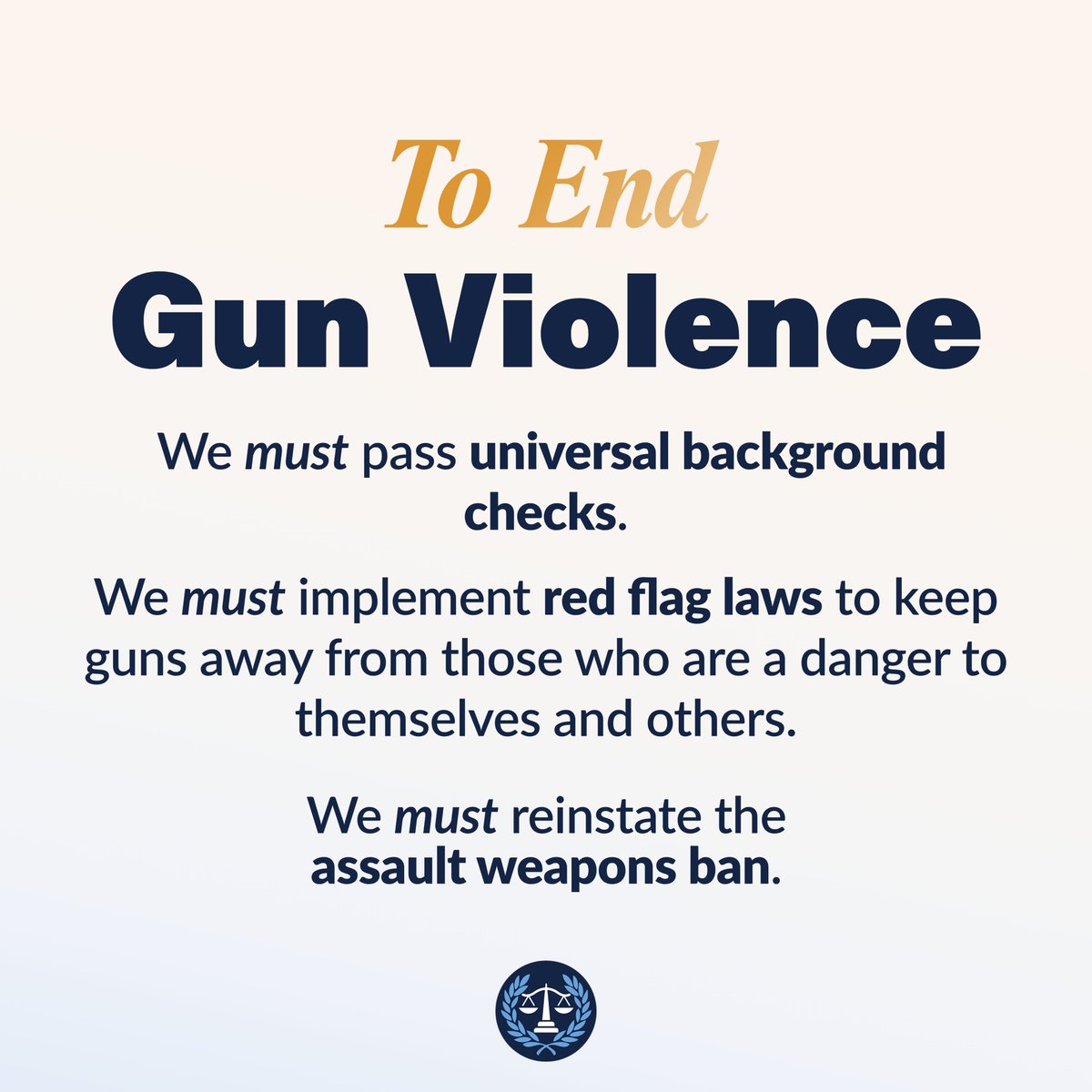 HouseJudiciary's tweet image. We must end gun violence.