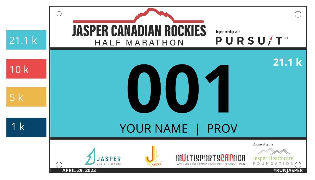 LAST CHANCE FOR A CUSTOM BIB!  Register by end-of-day to get a personalized bib with your name on it. Join in now and create memories for a lifetime!
#runjasper
@TourismJasper @JasperBrewing @PursuitBanff @JasperNP