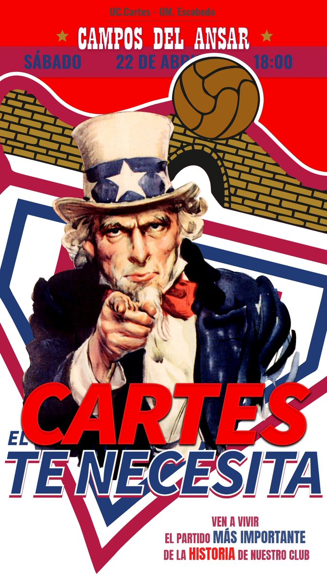 UcCartes's tweet photo. ¡JORNADA DE PUERTAS ABIERTAS!

Entrada gratuita para que nos ayudes a conseguir la ansiada permanencia en Tercera RFEF. Acude a apoyarnos el sábado, y si es con "algo rojo" de atuendo mejor que mejor. 
¡Contamos contigo y pasamos lista!

#VamosCartes #TodoAlRojo #AytoCartes https://t.co/Lp3ZsdLbW7