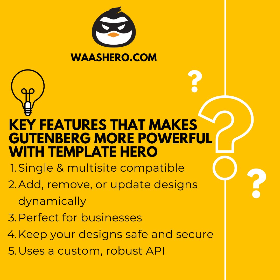 WaaSHero's tweet photo. Some of the Key Features that Mak Gutenberg More Powerful with Template Hero.

Check Out Our Latest Blogs: https://t.co/qORCbGPjin

#waashero #wordpress #gutenberg #templatehero #waashero #Wordpress #waas #webdeveloper #webdevelopment #wordpressdeveloper #plugin #plugindeveloper https://t.co/gPpQdauN4y