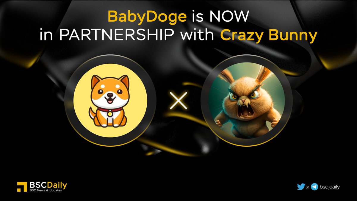bsc_daily's tweet image. 🎉 @BabyDogeCoin Partnership with @CrazyBunnybsc🤝

Users can now Stake: CRAZYBUNNY/BNB Earn: CRAZYBUNNY

#BABYDOGESWAP - Meme community built on BNBchain. Swap, Farming, free token locker, saving dogs BabyDoge.com 🔥

Read more👇

#BNB #BSC #WEB3