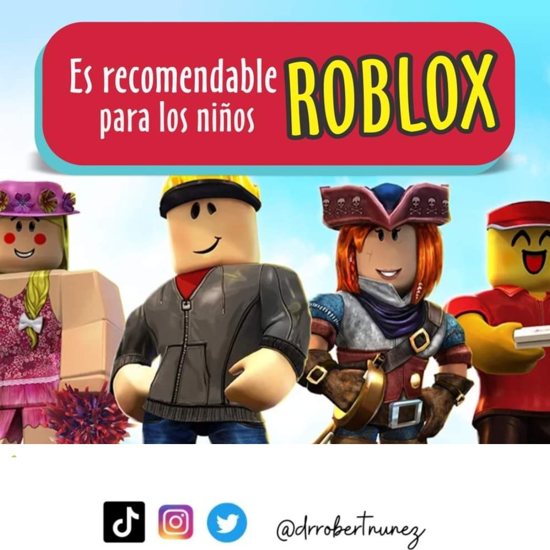 drrobertnunez's tweet photo. Mamás, papás‼ 👉 Les sugiero estar atentos con el uso de esta aplicación. 

✔ El videojuego: Roblox es una plataforma virtual en la que se permiten que varios jugadores se conecten al mismo tiempo, por lo que es difícil controlar con quienes están jugando o platicando nuestros https://t.co/v9zne15TxN