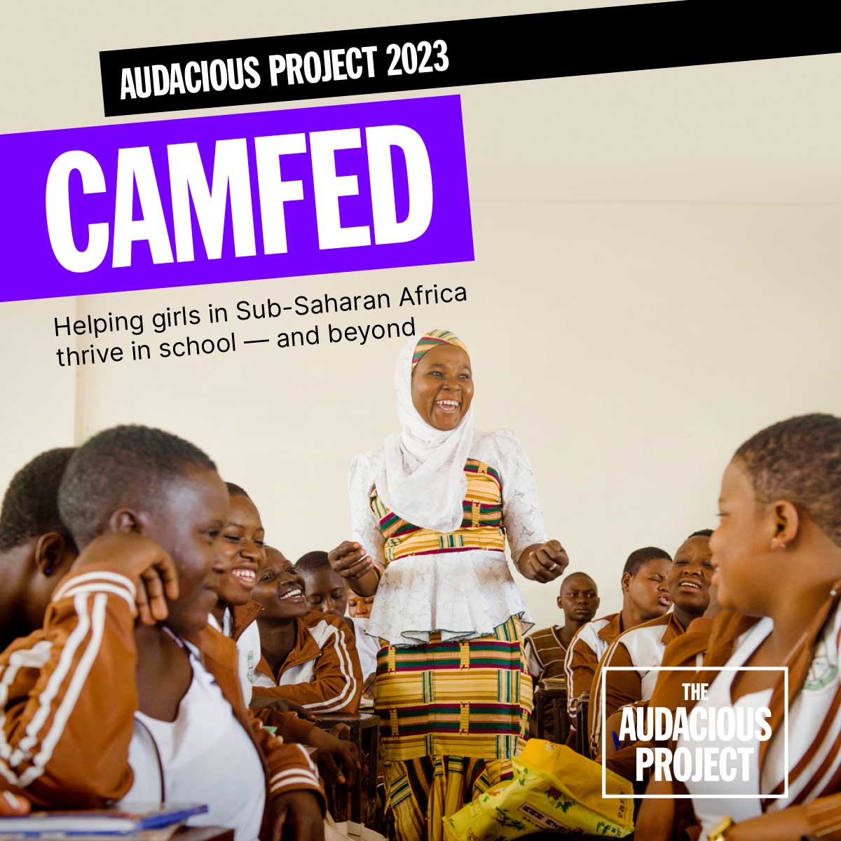 We’re proud to support @Camfed, a 2023 grantee of @TEDTalks' @TheAudaciousPrj. 👏♀️

Camfed will help 5M girls finish school, transition to work & leadership, & work w/ governments for systemic change by 2030: bit.ly/3mGe3za #AudaciousProject #GirlsEducation #Africa