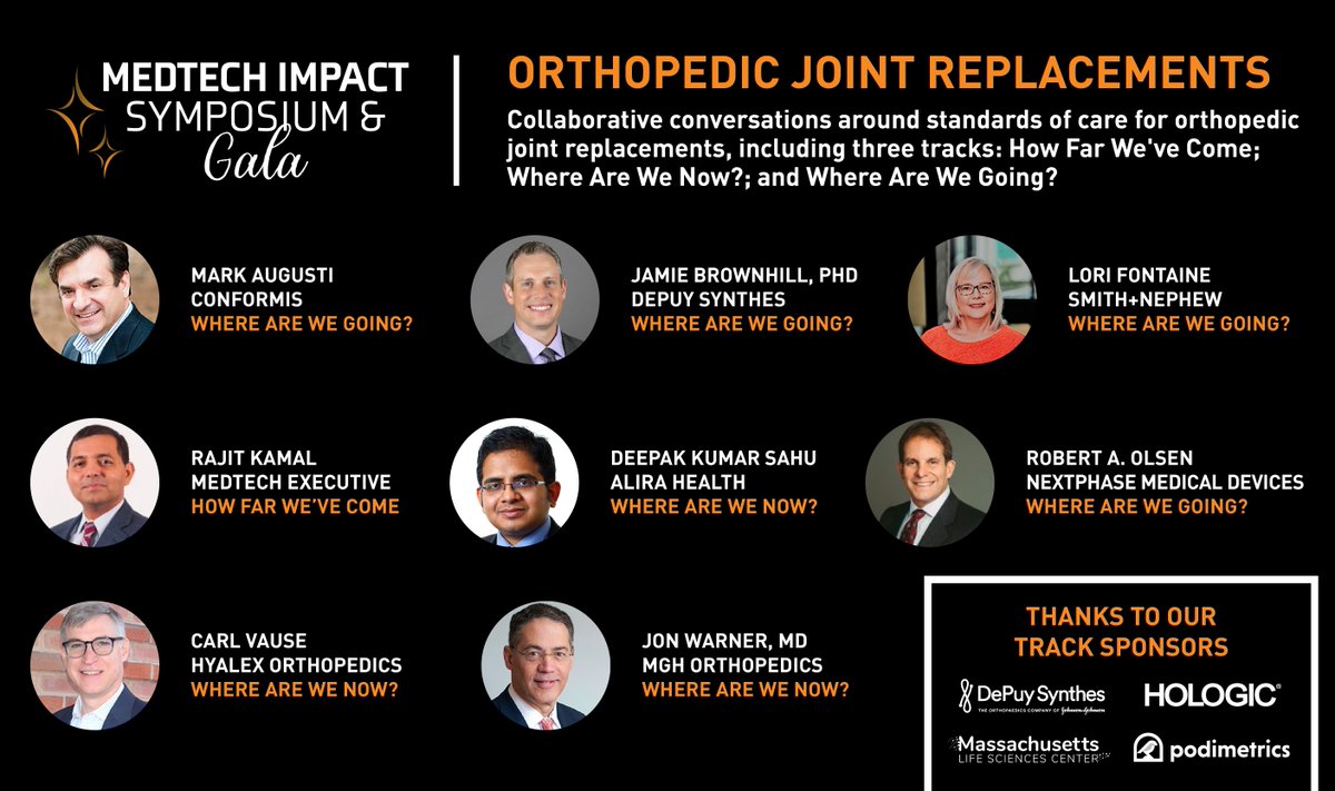 MassMEDICouncil's tweet photo. Our #MedtechImpact Symposium & Gala is 10 days away! Check out our incredible speaker lineup for our #OrthopedicJointReplacements track.
A limited number of tickets to our #MedtechImpact Symposium are now available. Register now and join us! https://t.co/F00dFPaLek https://t.co/aQg78NHwbW