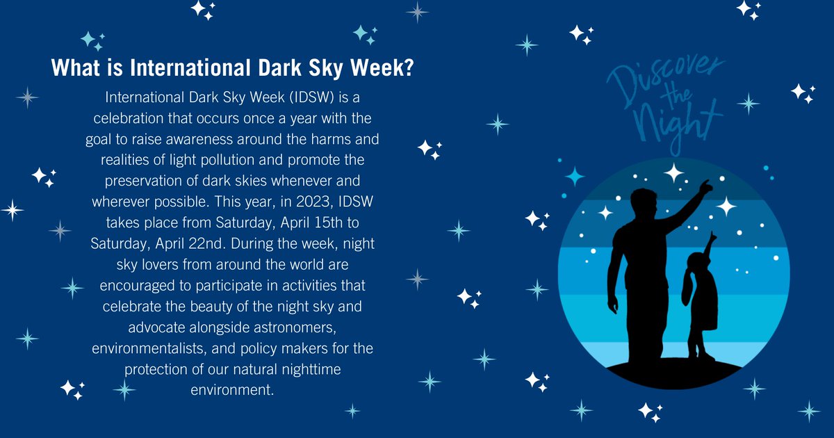 IDADarkSky's tweet image. Looking for information about International Dark Sky Week? Look no further! Check out our blog post for current information: ➡️  darksky.org/international-…