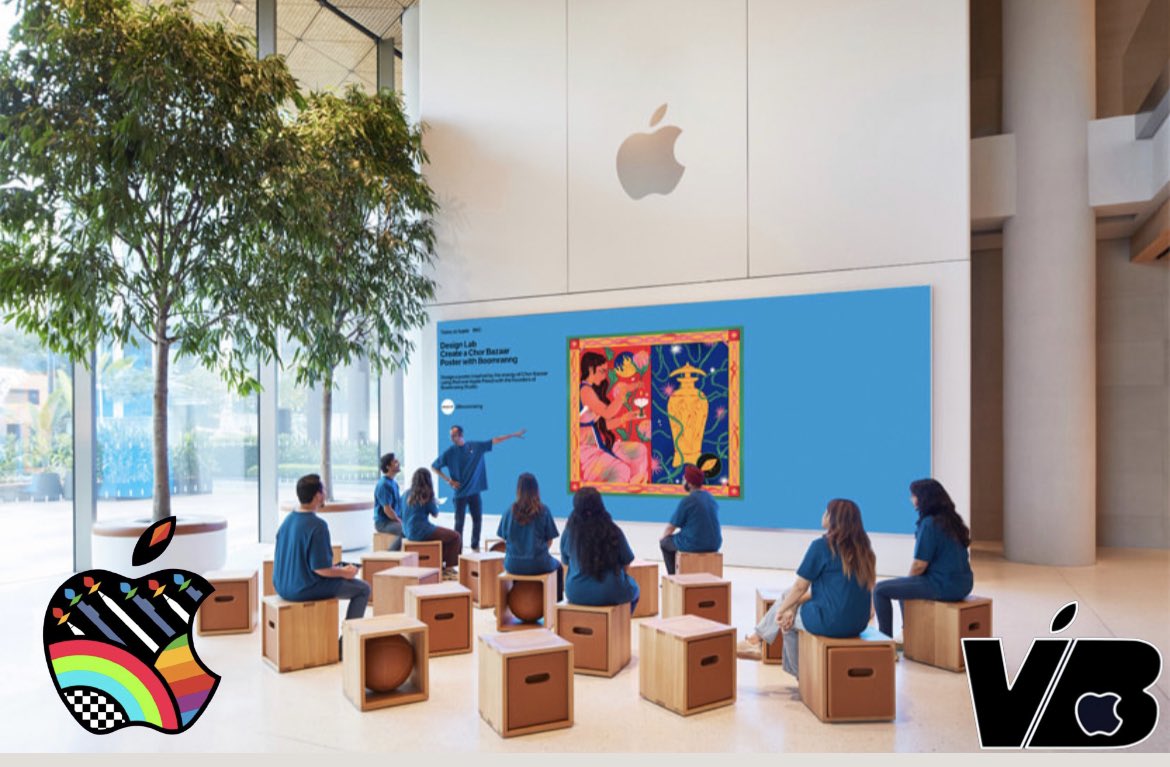 vbappleworld's tweet photo. New Apple Store BKC Mumbai 🇮🇳The first Apple Store in India opens this 18th April. Congratulations to all Indian Apple fans and employees for this new great iconic store. Pics taken by Apple Inc https://t.co/emwpQTF6ko #apple #appleindia #appleindia🇮🇳 #applebkc #apple23 https://t.co/W8fuv3zM4h