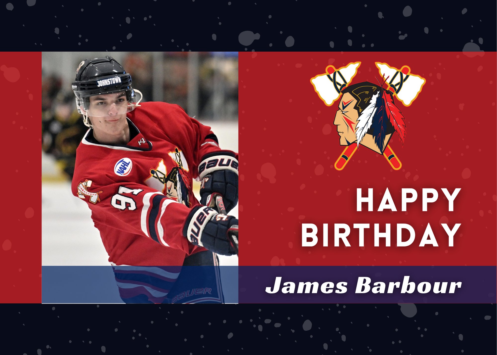 Join us in wishing a happy 21st birthday to Tomahawks forward James Barbour! 