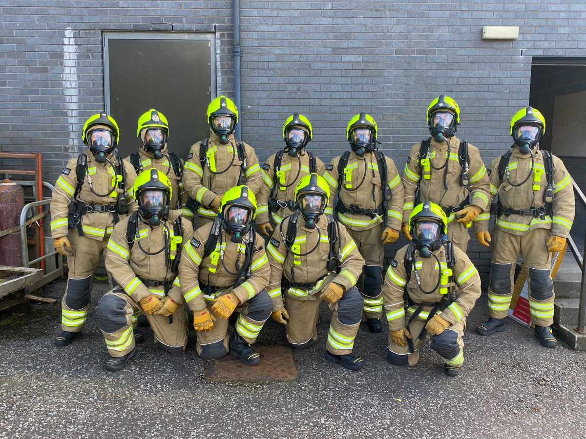 Pictures of the students from Arrochar, Tighnabruaich, Lochgoilhead, Jura, Bunessan, Gairloch, West Linton, Pebbles, Denny &amp; Portree on their first day of the On call BA CFBT course at Oban community fire station #Oncall #SFRS #workingwithus 🚒🔥