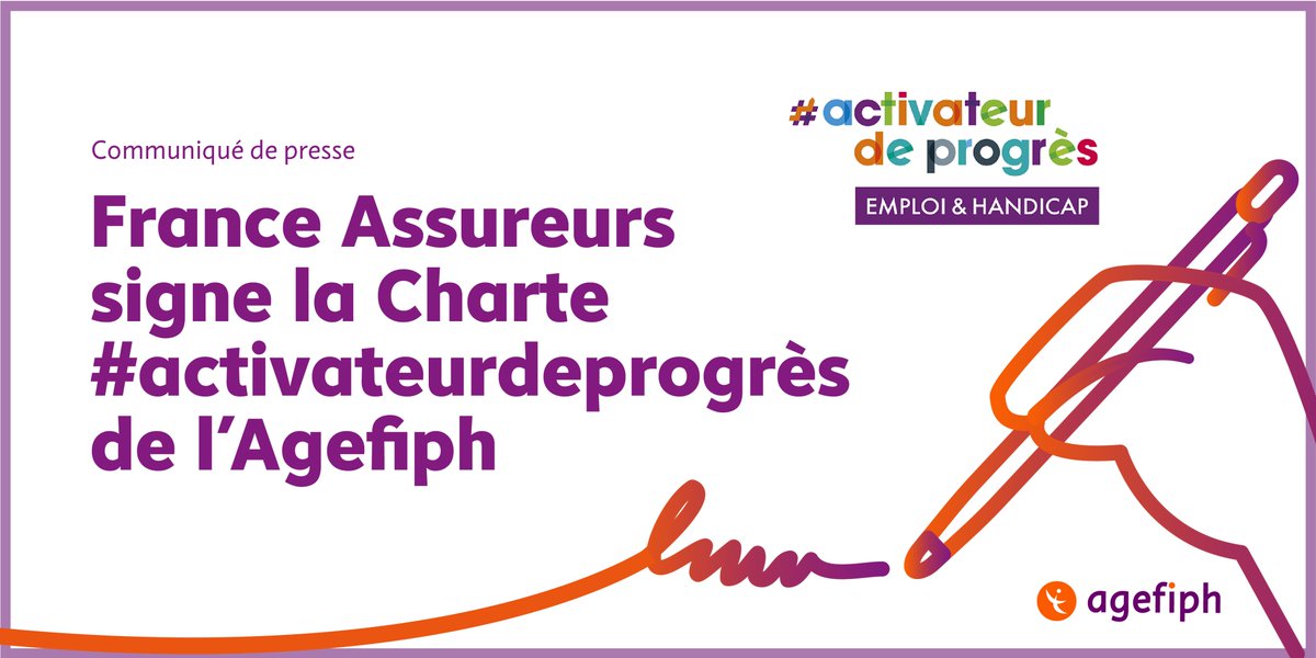 <a href="/FranceAssureurs/">France Assureurs</a>  est la première fédération professionnelle à signer la Charte #activateurdeprogrès.

Une adhésion pour promouvoir et développer l’accès à l’emploi des personnes en situation de #handicap dans le secteur de l’assurance.

➡ bit.ly/41wBgCE