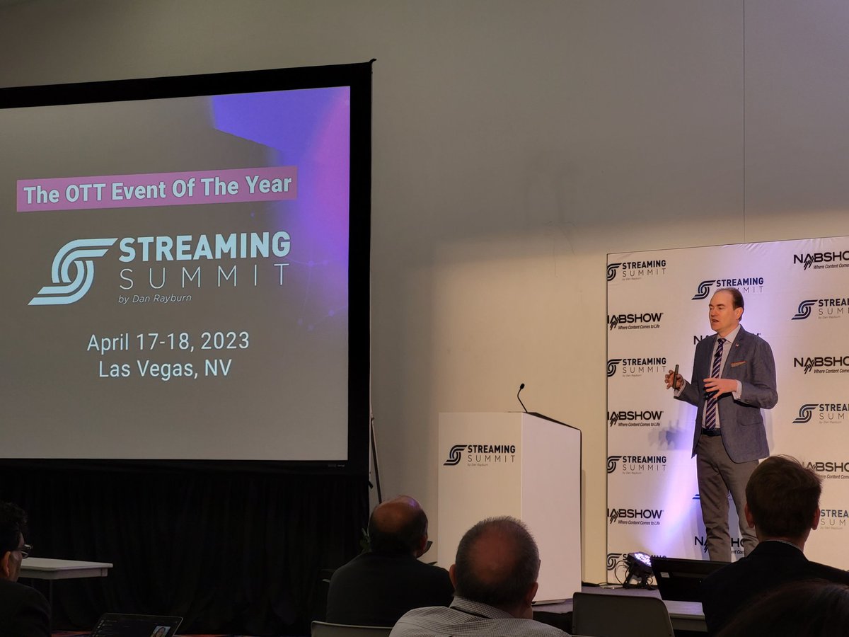 kboek's tweet photo. Day 2 of #nabshow and @DanRayburn kicks off the #streamingsummit. Energetic as always.

PM me if you're at NAB and want to hear about the best #autoscaling solution for #StreamingMedia, or discuss Streaming Media architecture and plans. https://t.co/q76kYhieMs