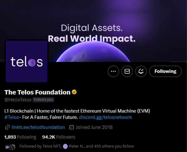 Bandera_Coin's tweet photo. Great to see @hellotelos getting fully verified on Twitter! ��

In the wild-west of crypto... Telos Network is one you can trust! Telos has been building since 2018 and continues to go from strength-to-strength. 💪

Stack $TLOS because it will be fly in #altseason! 🚀 https://t.co/qmT8wJQpLq