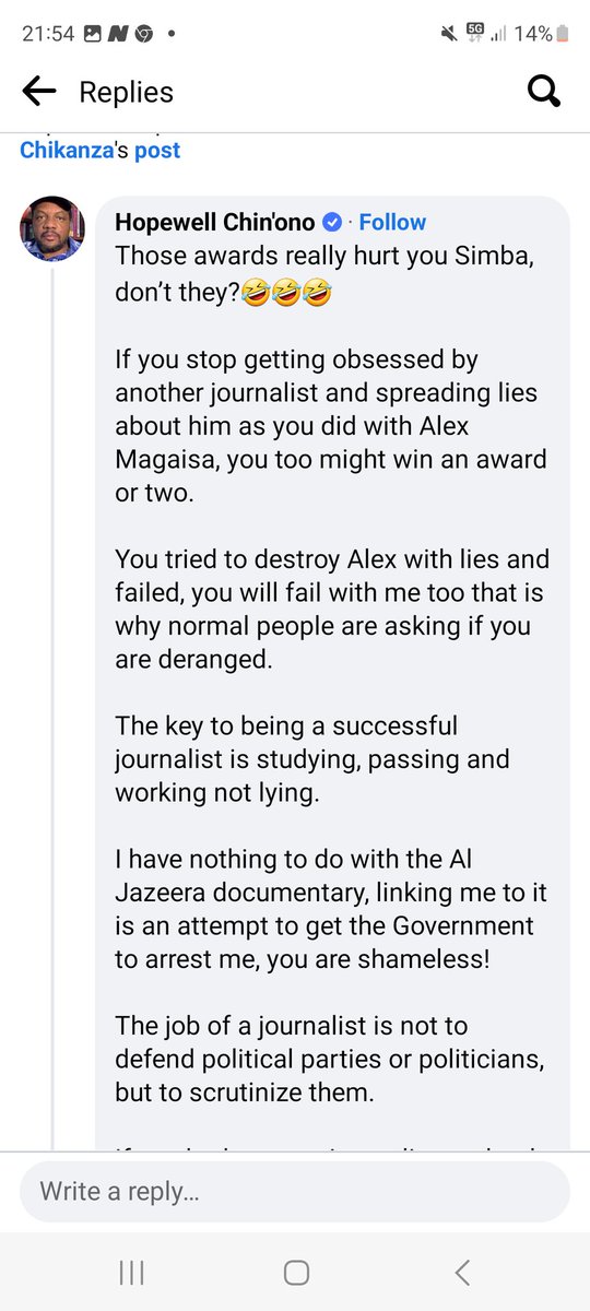 FocusedYouth2's tweet photo. @daddyhope But you yourself intimidated the Al Jazeera researcher as you protected Auxillia Mnangagwa on 15 May2022 and this month you claimed to a SAPES @ibbosnr panel that you're working for Auxillia to get Chamisa to accept a GNU.Since bullying Mr Arison Chiware in 1989 have you changed? https://t.co/aX9bm97k7n