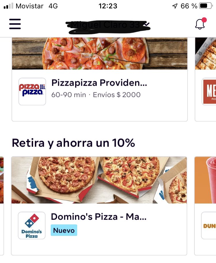 Rekitaa's tweet photo. @DescuentosRata Deben buscar la parte en la app donde dice retira y ahorra un 10%, ahi aparece la tienda como pickup. Al menos en el dominos pizza de manuel montt funcionó!💪🏻 gracias rataas! https://t.co/4NJmvtElcF