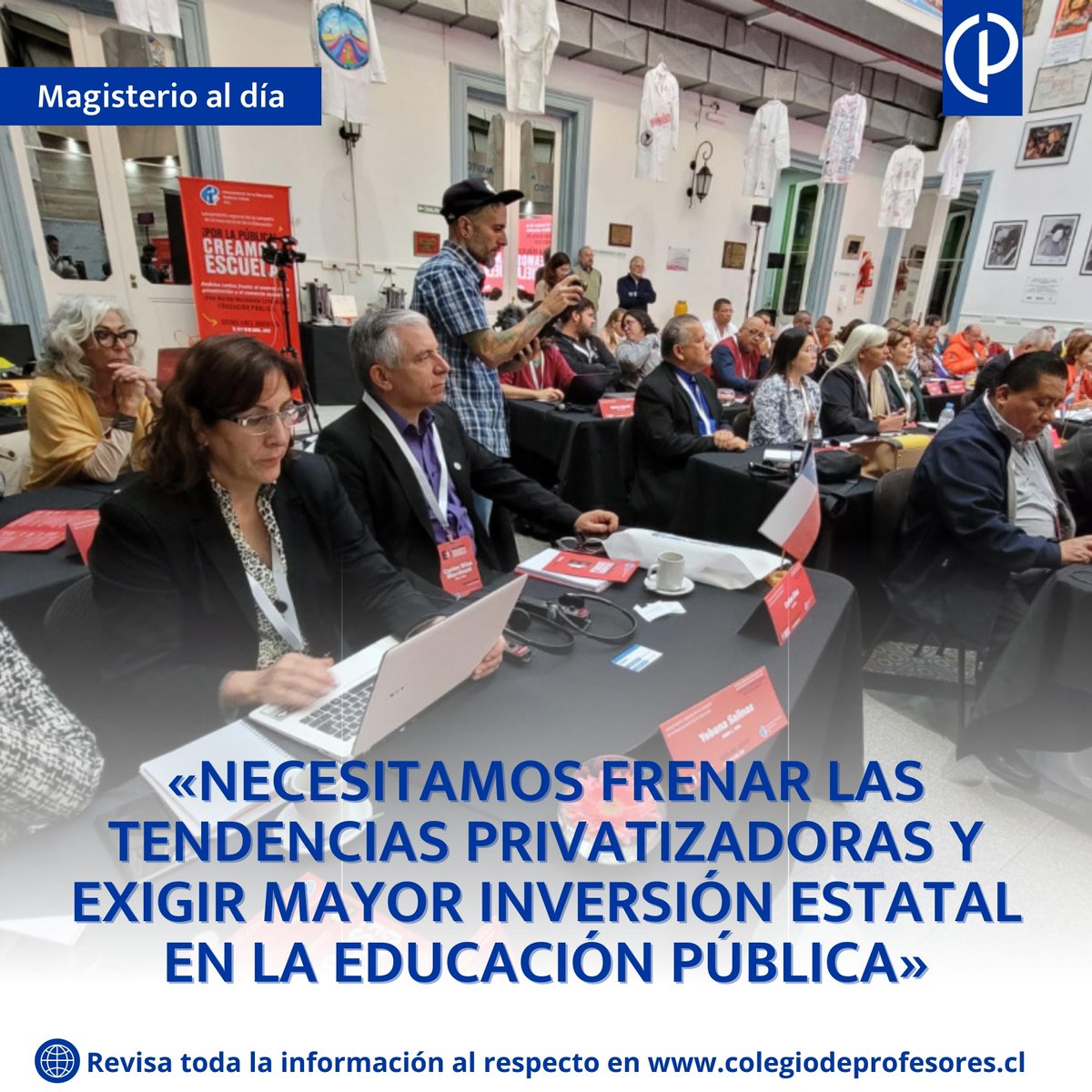 ColegioProfes's tweet photo. «NECESITAMOS FRENAR LAS TENDENCIAS PRIVATIZADORAS Y EXIGIR MAYOR INVERSIÓN ESTATAL EN LA EDUCACIÓN PÚBLICA»
Nota en: https://t.co/uDr1XpSaN8
#EducaciónPública #EducaciónParaAméricaLatina #IEAL https://t.co/2sSA0LaBfH